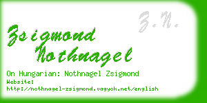 zsigmond nothnagel business card
